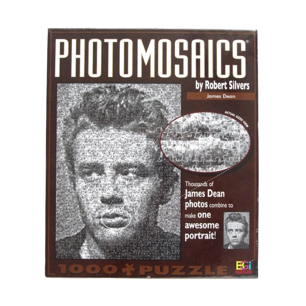 James Dean Photomosaics by Robert Silvers 'James Dean' Jigsaw Puzzle 102…